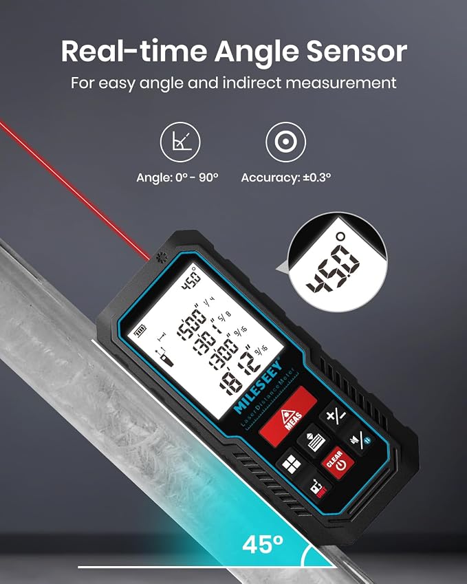 MILESEEY Laser Measurement Tool, 229Ft Laser Measure - Image 4