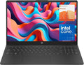 HP 15.6" Laptop, Intel Processor, 16GB RAM, 128GB SSD | Copilot AI, Long Battery Life, Lightweight 3.64 lbs, Microsoft 365, Windows 11 for Students & Office, Black by HP