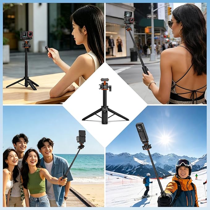 Tripod for Insta360 X5 ACE Pro 2, 21” Selfie Stick Quick Release Extension Rod - Image 8