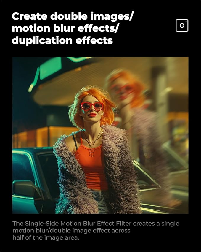K&F CONCEPT 58mm Unilateral Blur Ghost Motion Filter Super Speed Effects - Image 3