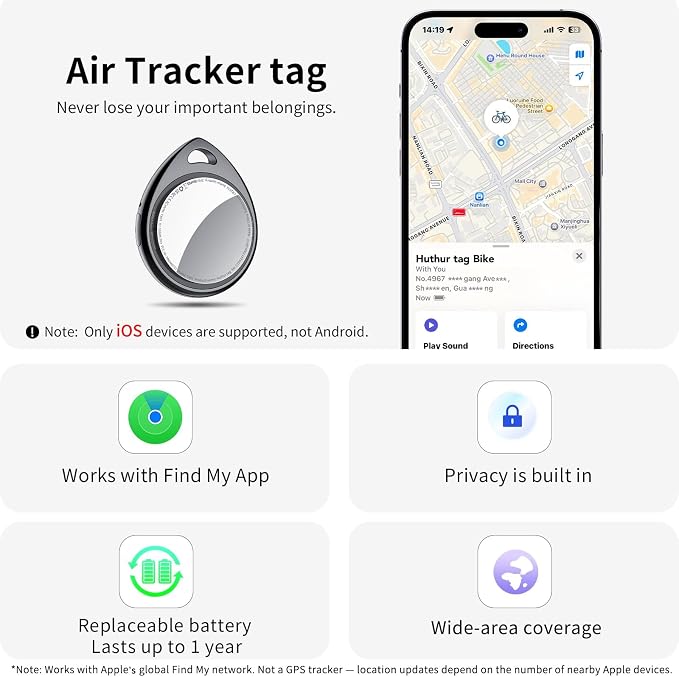Air Tracker Tags-4 Pack, 5.3 Bluetooth Tracker Work - Image 2