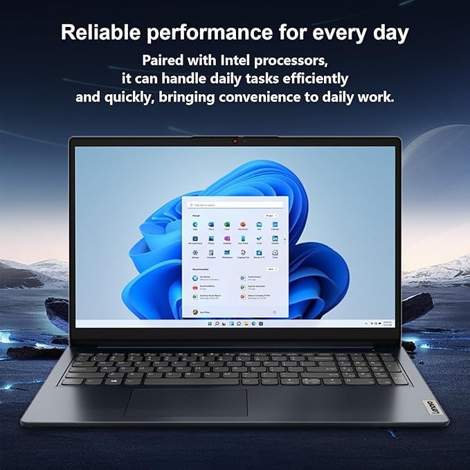Lenovo IdeaPad 15.6" FHD Laptop, Intel Core i5-1235U (10 Core up to 4.40 GHz), Intel Iris Xe Graphics, 16GB RAM, 1TB SSD, SD Card Reader, WiFi 6, HDMI, Windows 11 Home in S, Abyss Blue - Image 4