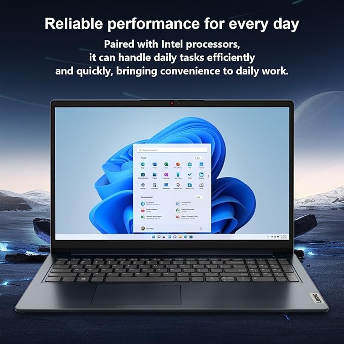 Lenovo IdeaPad 15.6" FHD Laptop, Intel Core i5-1235U (10 Core up to 4.40 GHz), Intel Iris Xe Graphics, 24GB RAM, 2TB SSD, SD Card Reader, WiFi 6, HDMI, Windows 11 Home in S, Abyss Blue - Image 4