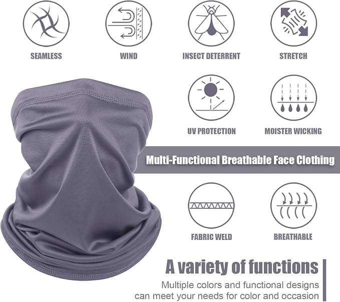 Geyoga 6 Pieces Summer UV Protection Cooling Neck Gaiter Face Clothing Neck - Image 3