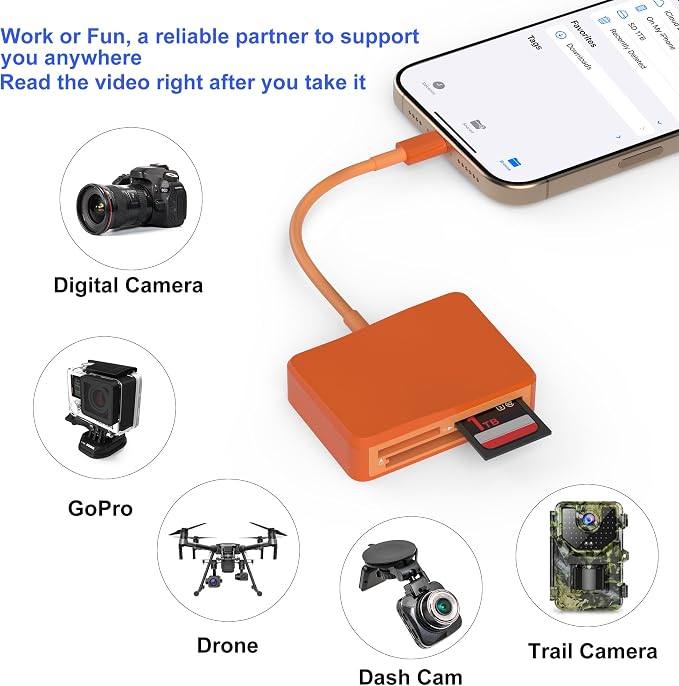 SD Card Reader, 4 in 1 USB C to SD/TF/CF/MS Card Reader - Image 5