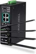 TRENDnet Industrial AC1200 Wireless Gigabit PoE+ Router, IP30 Housing, by TRENDnet