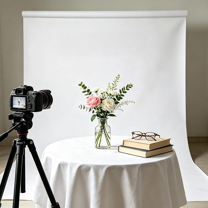 White Photo Backdrop for Photoshoot, Fabric Background for Product Photography - Image 7
