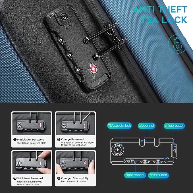 BANGE Anti-Theft Travel Backpack, Waterproof Fashion Work Backpacks, High Tech - Image 3