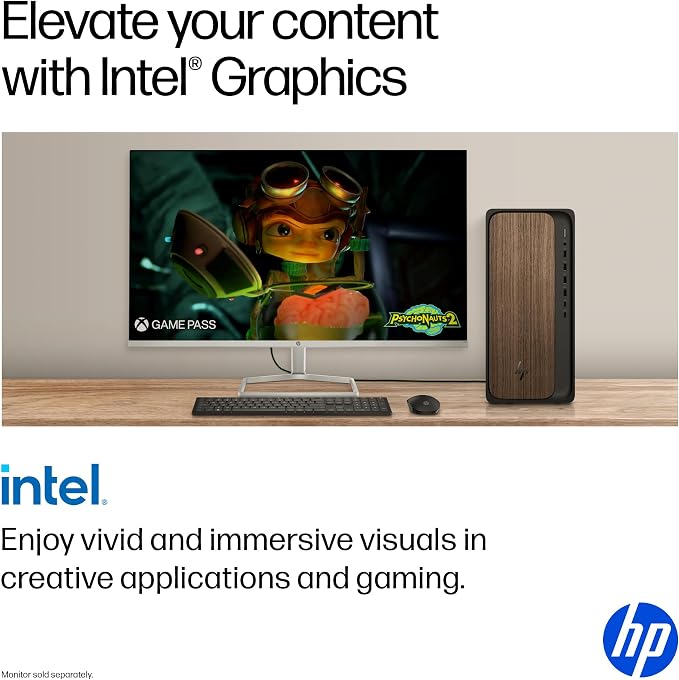 HP OmniDesk Desktop PC, Intel Core Ultra 7 265, 32 GB RAM, 2 TB SSD, Intel Graphics, Windows 11 Home, Microsoft Copilot, Dark Wood, M03-0060 (2025) - Image 8