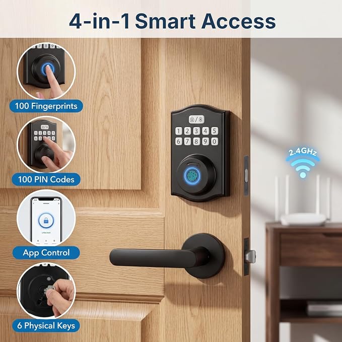 Built-in WiFi Smart Lock, Keyless Entry Door Lock - Image 3