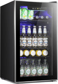 Antarctic Star Beverage Refrigerator -120 Can Mini Fridge for Soda Beer or Wine,Small Drink Dispenser, For Office or Bar with Adjustable Removable Shelves，Convertible Door ，3.1 Cu.Ft by AntarcticStar