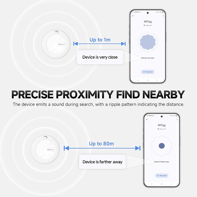 MiLi Air Tracker Tags for Android 1 Pack, Air Smart Tags for Keys - Image 3
