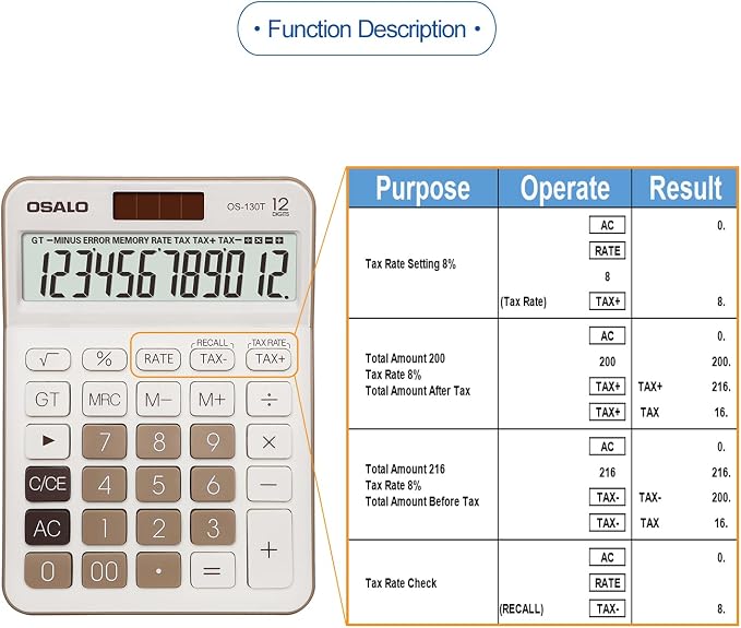 Pendancy 12 Digit Office Calculator Desktop - Image 6