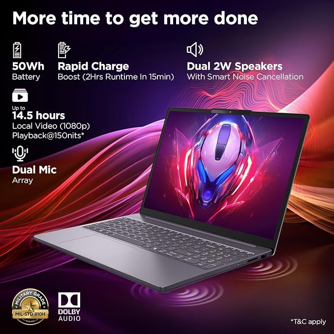 Lenovo New IdeaPad Slim Business Laptop(2026-2027 Premium Edition), Intel 10-Core i7-13620H(Beats i9-11900H), 8GB DDR5, 512GB PCIe, 15.3" WUXGA Anti-Glare Display, Windows 11 Pro with MS365 for Web - Image 4