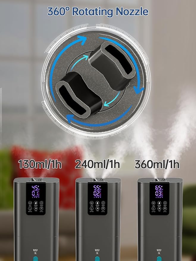 8L Smart Humidifier for Large Room Bedroom, Cover up to 505ft², Easy Top Fill, Remote & APP Control, Aroma Box, RGB Light, Last 48 Hours Suitable for Indoor Plant, Office, Home - Image 4