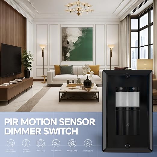 ECOELER Motion Sensor Dimmer Electrical Switch, in-wall Dimmer Light Switch - Image 2