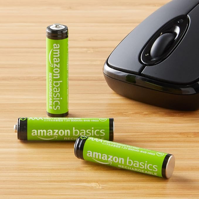 Amazon Basics 24-Pack Rechargeable AAA NiMH Batteries, 800 mAh, Low - Image 5