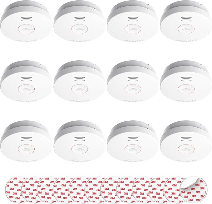 SITERLINK Smoke Detectors 10 Year Battery Operated, Smoke Alarm by SITERWELL