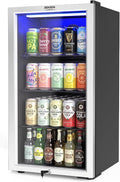 ROVSUN 3.3 Cu.Ft. Beverage Cooler Refrigerator, Mini Cooler with Removable Shelves, 32-50°F Temperature Adjustable Fridge for Soda, Beer, Freestanding Small Fridge for Kitchen, Dorm, Office or Bar by ROVSUN
