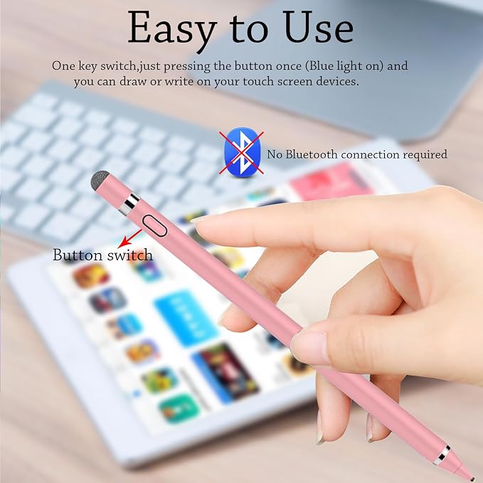 CMARS Active Stylus Pen for Touchscreen, Rechargeable Universal Pencil for iPad - Image 3