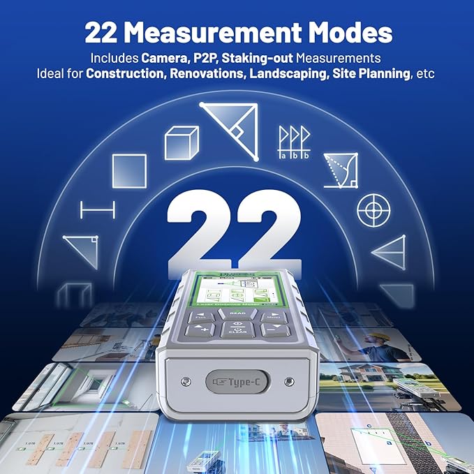 Huepar Pro Laser Measuring Tool, 495Ft Outdoor Laser Measure - Image 4
