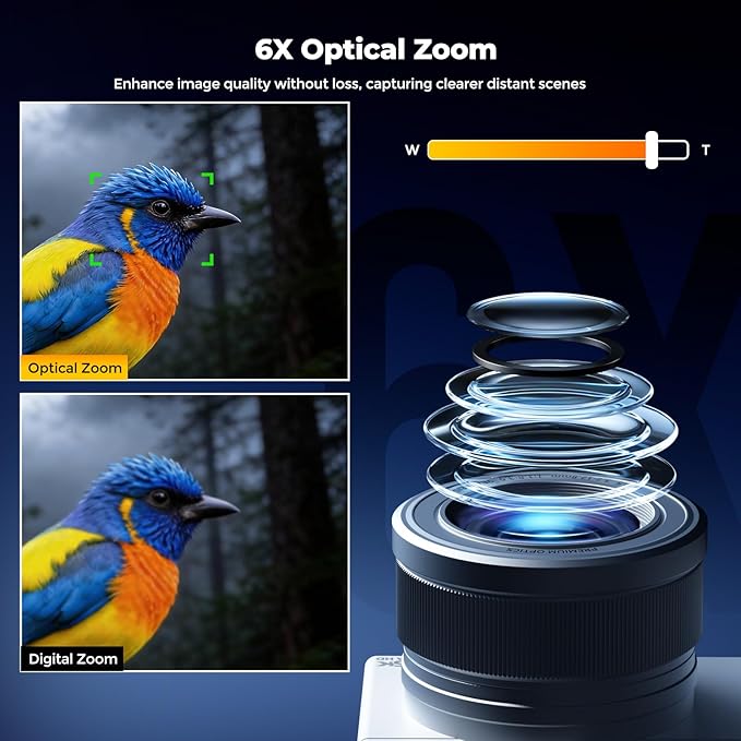 5K Digital Camera for Photography, 72MP Autofocus Point and Shoot Camera - Image 3