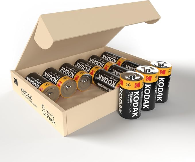 KODAK C Alkaline Batteries C Cell High-Performance Bulk 1.5 Volt Battery Pack - Image 9