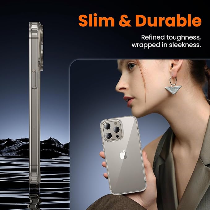 toushion 3 in 1 for iPhone 15 Pro Case Clear, Screen Protector *1 & Camera Lens - Image 5