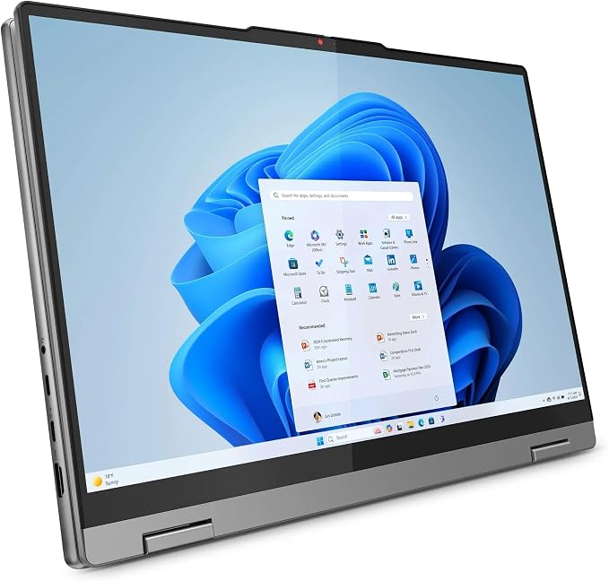 Lenovo IdeaPad 5 2-in-1 Laptop, 16" WUXGA Touchscreen, AMD Ryzen 7 8845HS, 16GB RAM, 512GB SSD, AMD Radeon Graphics, Backlit KB, Wi-Fi6, FP Reader, Win11, Luna Grey, w/USB Hub, W/GaLiMu - Image 7