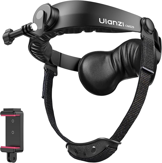 ULANZI Head Strap Mount for Action Camera & Phone, Comfortable POV Head Mount by ulanzi