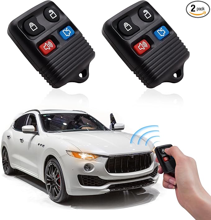 2Pcs Keyless Entry Remote Key Fob 4-Button Replacement by Kutyun