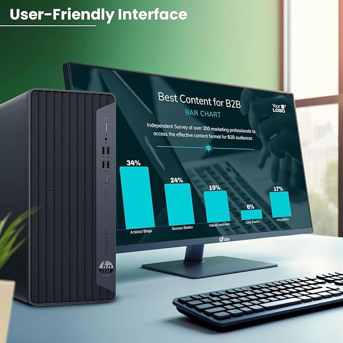 HP ProDesk 600 Desktop Computer, i5-10400F, 16GB RAM, 1TB SSD, GT 610 | Ideal for Office Work, Web Browsing, Remote work, and Everyday Multitasking; WiFi Adapter, Compact Design with Win 11 Pro - Image 6