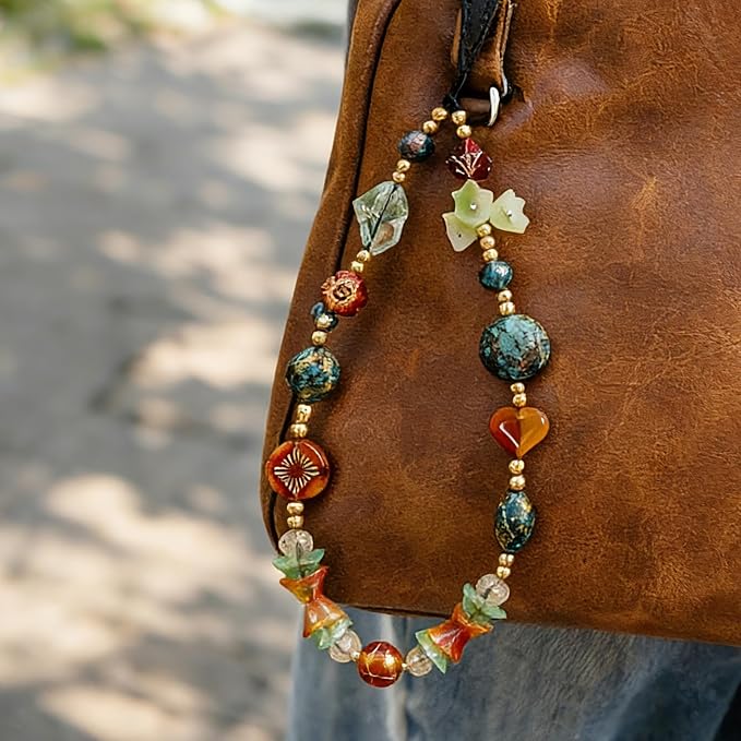 Cute Beaded Camera Wrist Strap for Phone, Digital Camera Charm Lanyard - Image 3