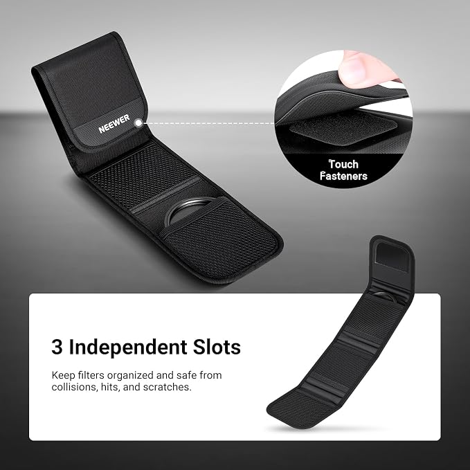 NEEWER 82mm Filter Case, Trifold Foldable Splash Resistant Protective Carry - Image 4