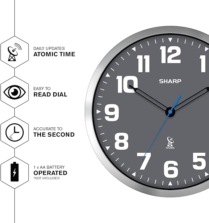 Sharp Atomic Analog Wall Clock - Image 3