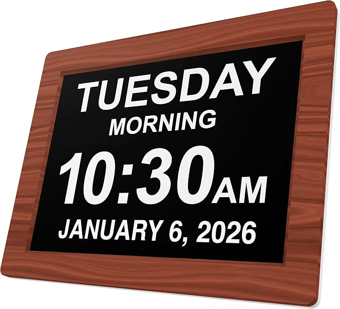 American Lifetime New 2026 Dementia Clock Large Digital Clock by AmericanLifetime
