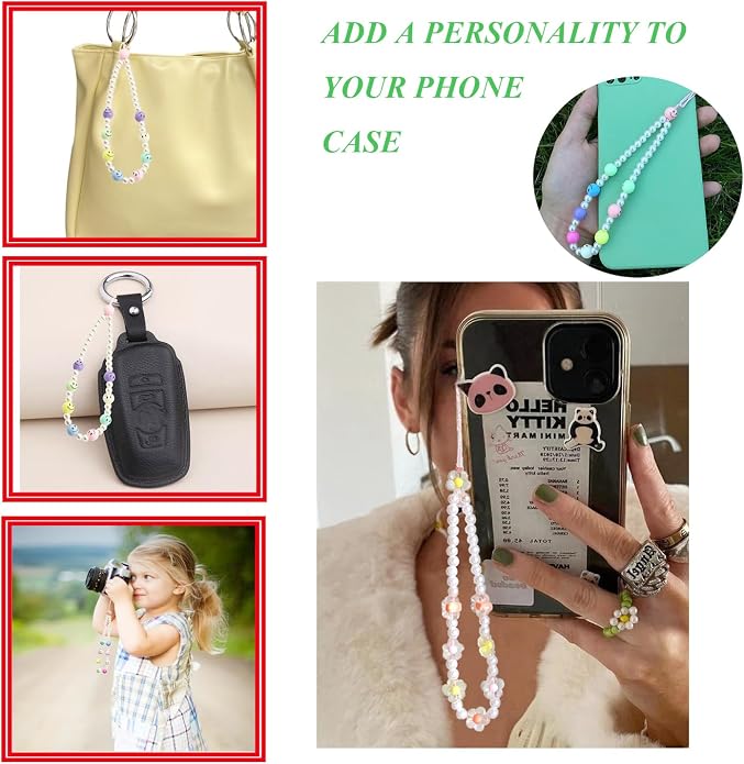 Phone Charm Strap Cute Phone Lanyard Wrist Strap Bracelet Accessories - Image 7