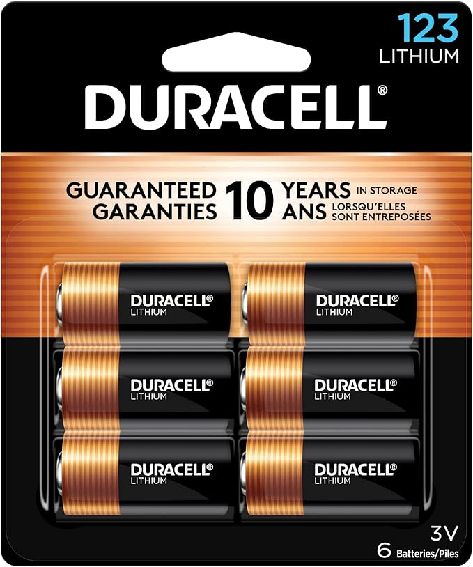 Duracell CR123A 3V Lithium Battery, 3 Volt High Power by Duracell