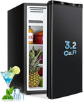 3.2 Cu.Ft Mini Fridge with Freezer, Single Door Small Refrigerator, Dorm Fridge with 7 Adjustable Thermostat, Energy Saving, Low Noise, Compact Refrigerator for Office, Bedroom, Dorm, Black by Stopsad