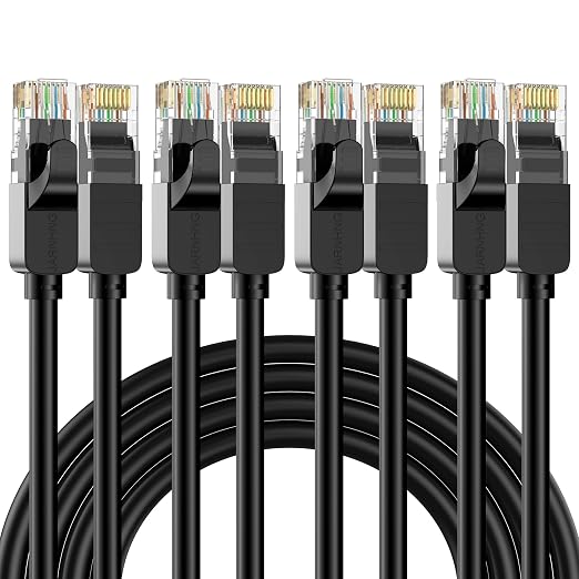 Cat 6 Ethernet Cable 3 ft, Indoor/Outdoor High Speed 10Gbps Internet Cable by Unknown