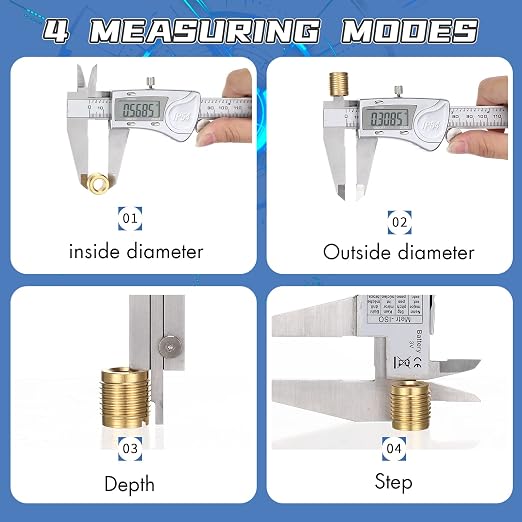 Electronic Digital Calipers, inch and Millimeter Conversion, LCD Screen - Image 3