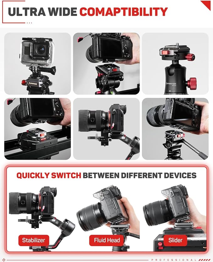 IFOOTAGE Q38-PL Quick Release Plate, Camera Quick Release Plate, Tripod Mount - Image 2