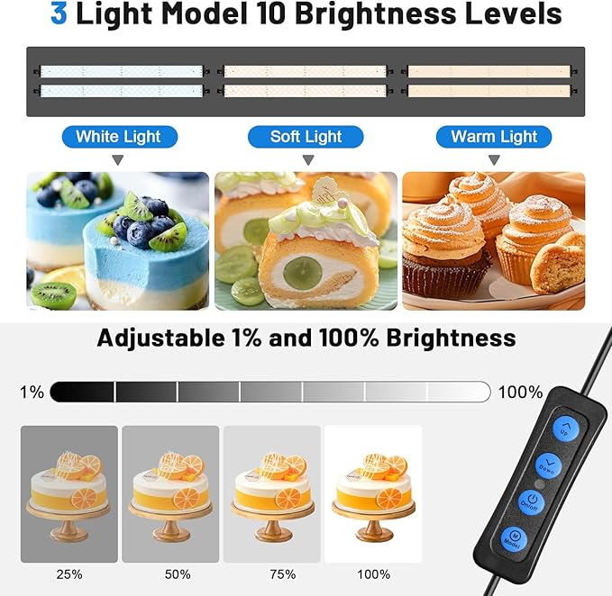 Photo Light Box 28x28 Inch for Photography, 3 Color 10-Level Adjustable Photo - Image 2