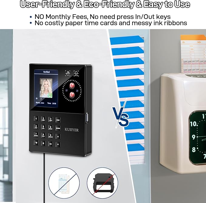 KUIIYER 3 in 1 Employees Time Clocks - Image 4