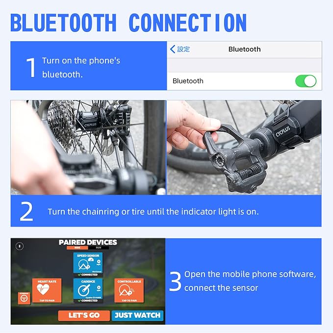 CYCPLUS Cycling Speed and Cadence Sensor Bluetooth & ANT+ Wireless Bike Cadence - Image 7