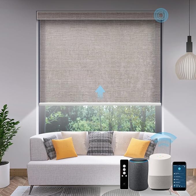 SmartWings Motorized Light Filtering Shades, Work by SmartWings
