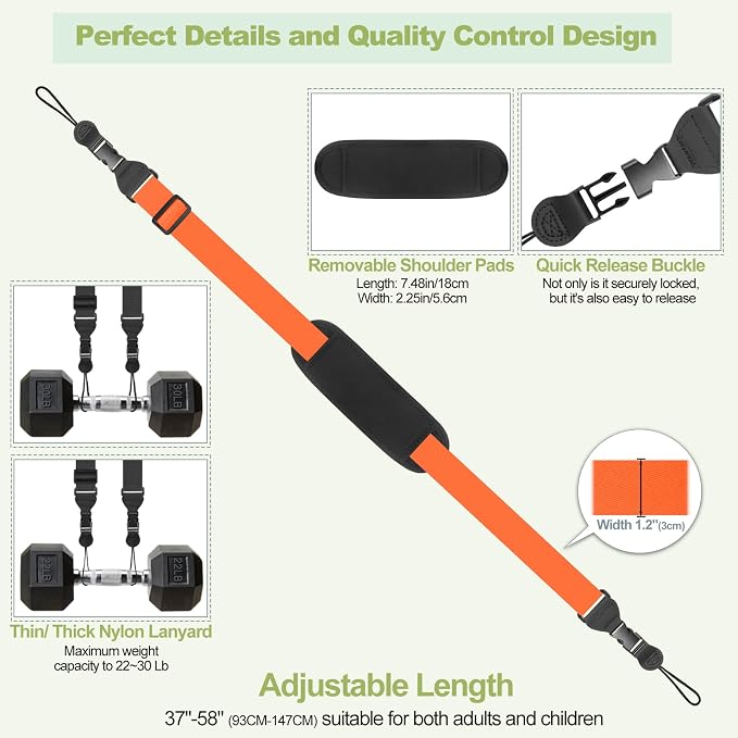 Universal Shoulder Strap, Removable Neoprene Padded Camera Strap, Adjustable - Image 6