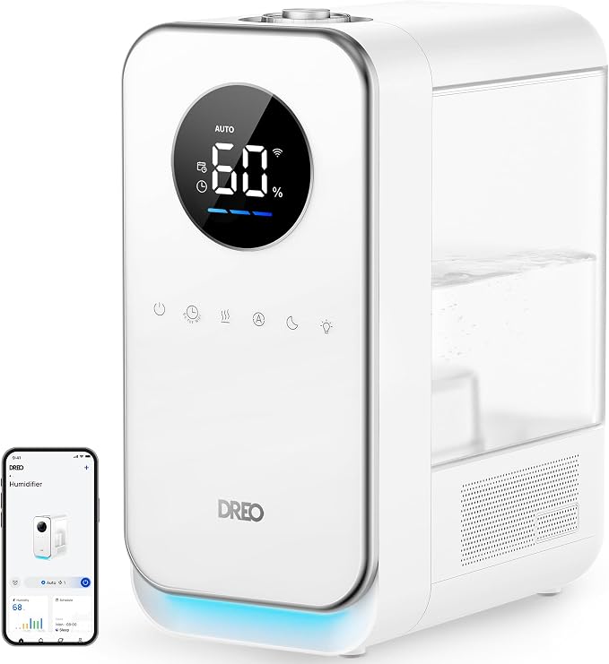 Dreo Humidifiers for Bedroom Home, Top-filled Smart Quiet Cool Mist Humidifiers & 4L Smart Humidifiers for Bedroom, Quiet Supersized Cool Mist Ultrasonic Humidifier, Standard - Image 2