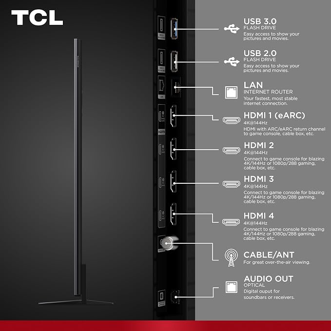 TCL 85 Inch Class QM8L Series | SQD-Mini-LED QLED Smart TV | 85QM8L, 2026 Model | 144Hz | Ultimate Color Brightness & Contrast | Google AI Bang & Olufsen | Voice Control Gaming Streaming Television - Image 22