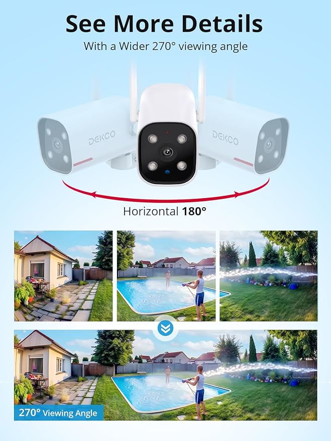 DEKCO 2 Pack Outdoor Security Camera - Image 2